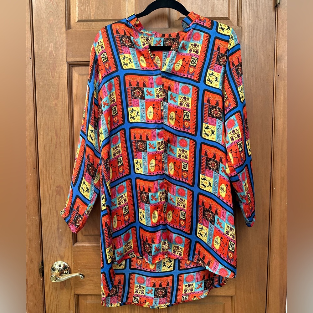 Custom designed silk printed top